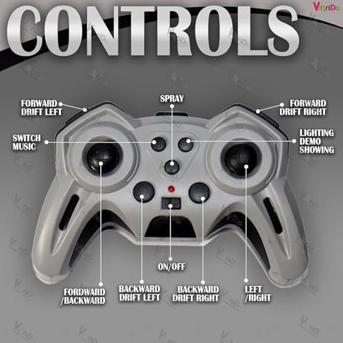 VikriDA RC 4x4 Formula F1 Drift Smoke Car Toy | 1:14 Scale 2.4Ghz Hand Sensor Gesture Control Sports Racing Car 360° Rotation 3 Lights Music Spin Stunt Remote Control Cars. - Image 3