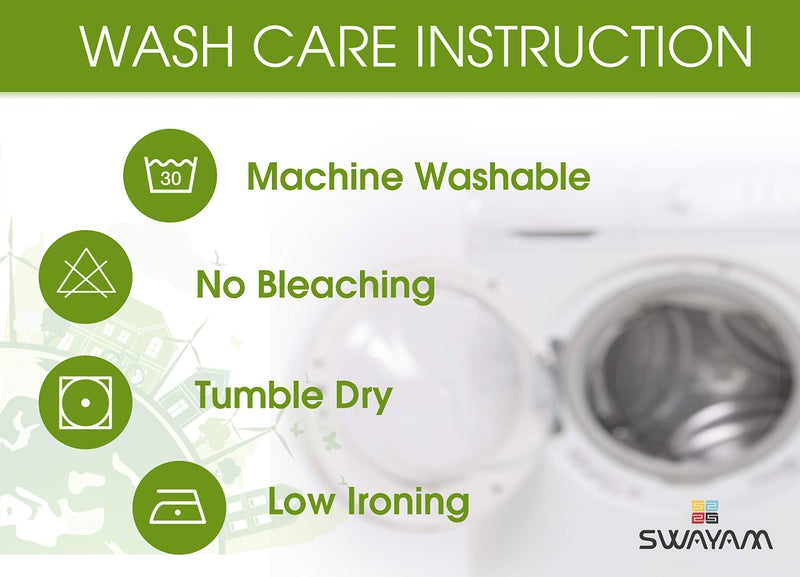 Swayam White Colour Double Duvet Cover Size 90 Inch X 100 Inch - Image 4