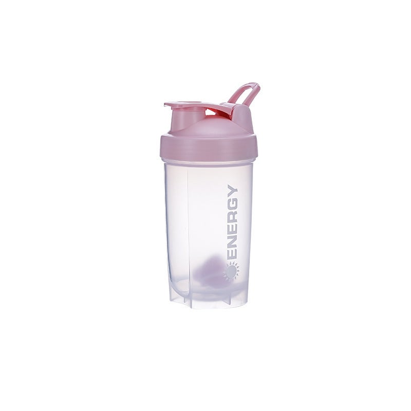 Cute Internet Celebrous Sports Fitness Water Cup Large Capacity Portable Protein Powder Shake Cup Anti-fall Student Space Cup Pink 