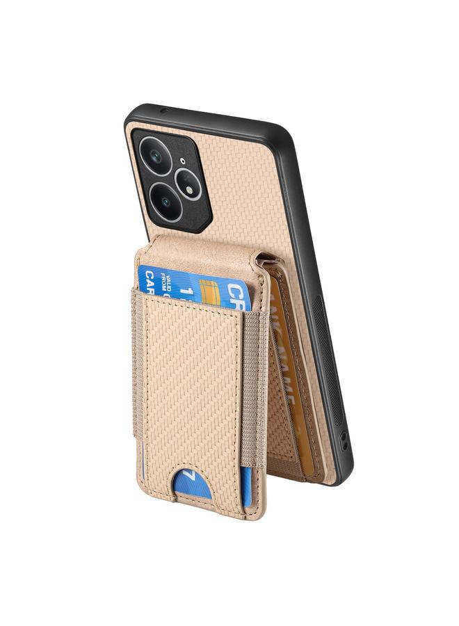 اس-توب جراب هاتف Realme Neo7 من ألياف الكربون مع حامل محفظة عمودي قابل للطي - Image 3