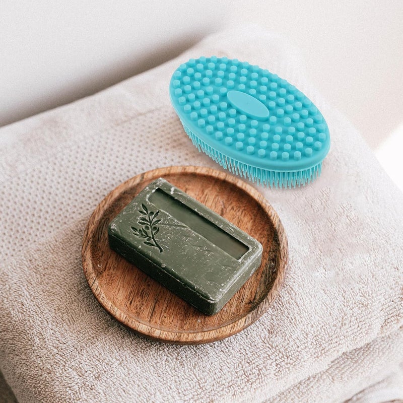 2pcs Silicone Body Brush Dual-Sided Soft Bath Shower Scrubber for Gentle Exfoliating and Massage, Silicone, Suitable for Sensitive Skin and Bathing - Image 4