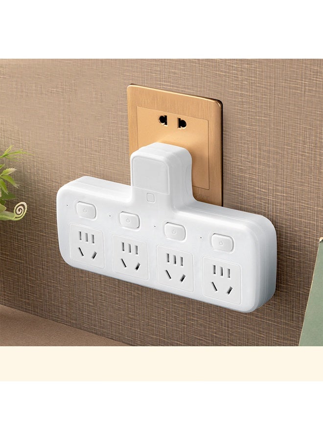 Multi Plug Extension Socket, 4 Way Electrical Outlet Extender | Wall Charger, Universal Plug Adapter, Charging Station for Home, Office, Kitchen, Individually Switched - Image 3