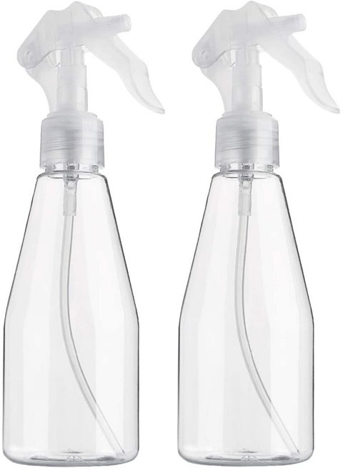 2 Pack Empty Clear Spray Bottle Plant Mister Spray Bottle Leak Proof Plastic Refillable Trigger Spray Bottles for Cleaning Solutions, Hair Care, Essential Oils