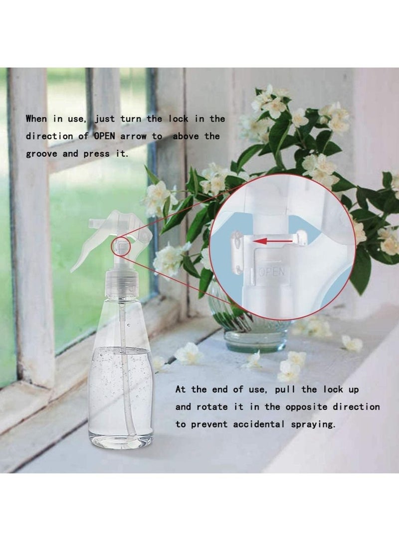HomarKet - 2 Pack Empty Clear Spray Bottle Plant Mister Spray Bottle Leak Proof Plastic Refillable Trigger Spray Bottles for Cleaning Solutions, Hair Care, Essential Oils - Image 1