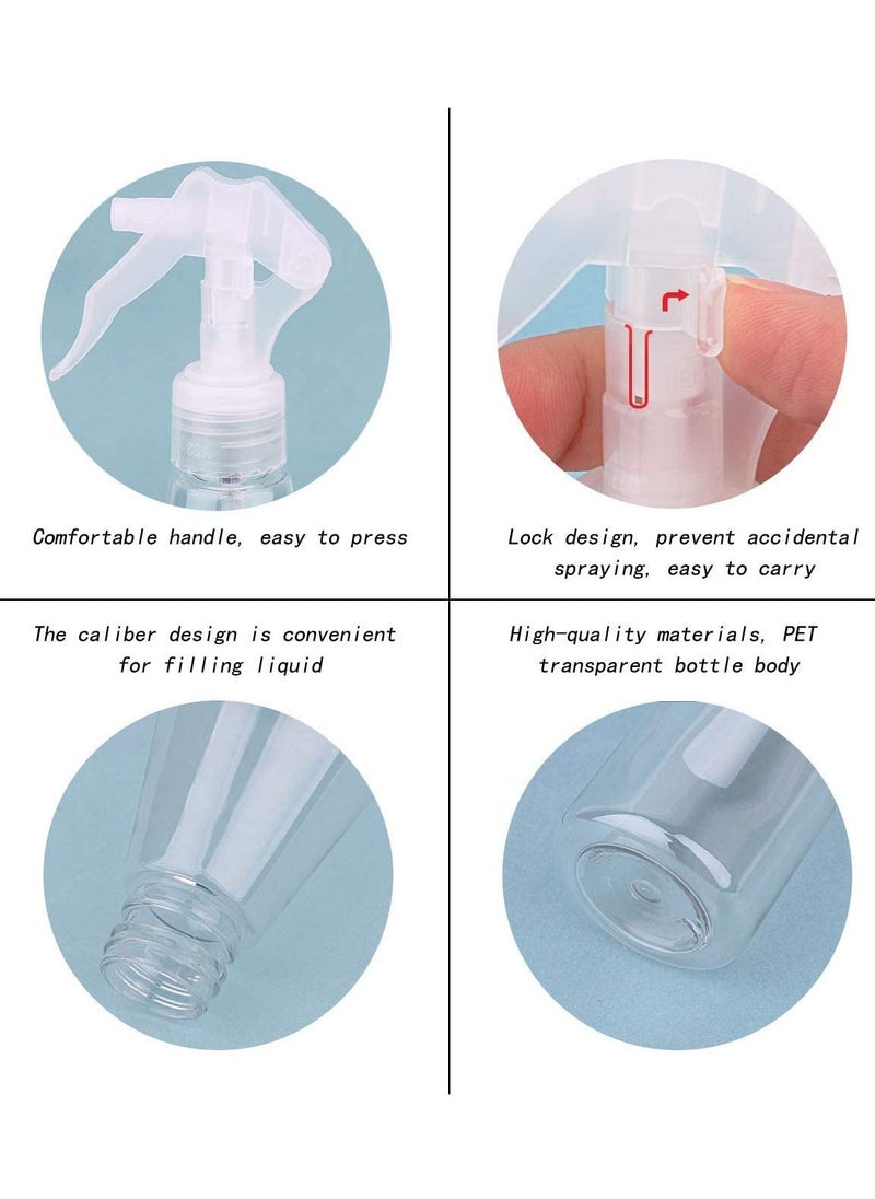 HomarKet - 2 Pack Empty Clear Spray Bottle Plant Mister Spray Bottle Leak Proof Plastic Refillable Trigger Spray Bottles for Cleaning Solutions, Hair Care, Essential Oils - Image 1