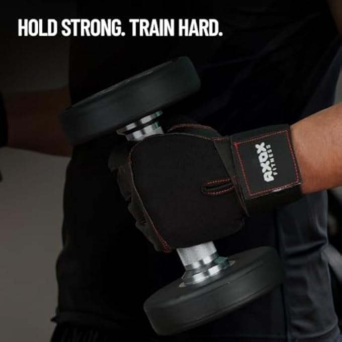 AXOX Fitness Leather Weight Lifting Gloves – Medium, Premium Grip & Palm Protection For Gym, Strength Training, Crossfit & Heavy Workouts - Image 5