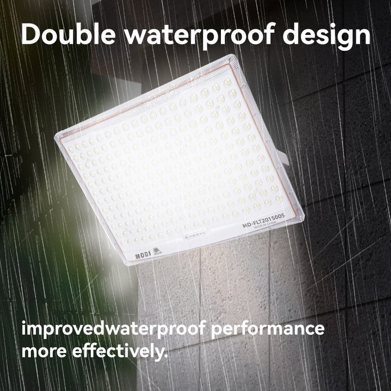MODI Solar Flood Light Outdoor 1500W, 4M Cable Length, LED Security Lamp with Remote & Timer, 6500K Cool White, Wall Yard Garden Lighting - Image 5