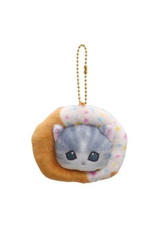 8cm two-color donut cat head shape, approximately 10cm.