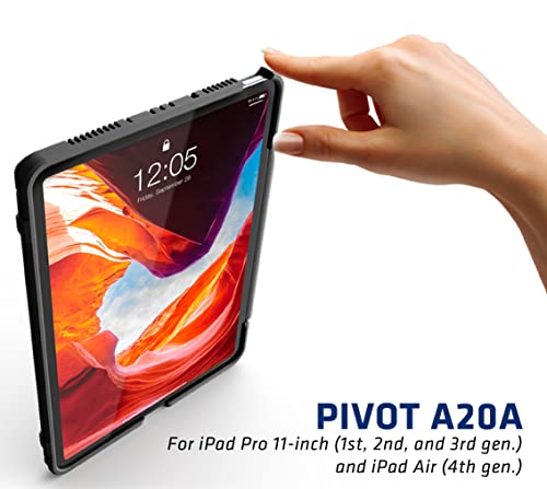 PIVOT A20A Atlas Robust Tablet Case - Fits iPad Air 4th gen & iPad Pro 11 in (1st - 3rd gen) - 360 Degree Protection - for Professional Pilots, General Aviation - Black/RED - Image 2