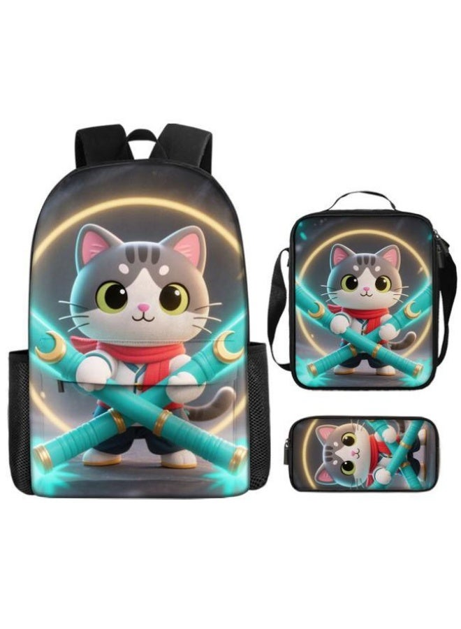 Bright Li Fire Unlock the new fashion of childish fun! Three-piece set of bags, cartoon elements for children and teenagers (students, children, friends' outings, mountain climbing, schooling, etc. can be used) - 63  - Image 2