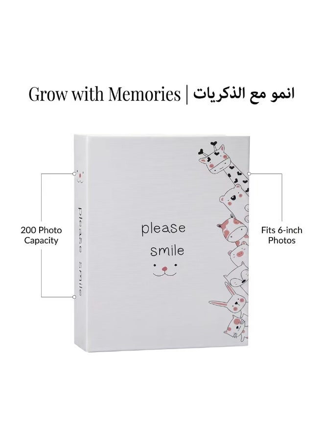 200 كتاب ألبوم تخزين الصور ، كتاب ألبوم 6 بوصة ، تخزين الصور بسعة كبيرة ، لأولاد الزفاف العائلي والبنات - Image 2