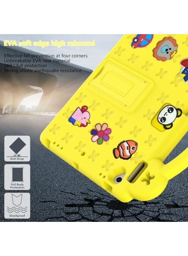 erorex Kids Case Compatible With Ipad 9Th 8Th 7Th Generation Ipad 10.2 Inch Case 2021 2020 2019 Shockproof Lightweight Eva Protective Sleeves With Stand And Handle Yellow  - Image 4