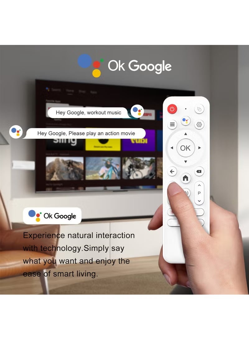 اتش 96 ماكس أندرويد 14.0 تلفزيون عصا ATV، H313 مربع التلفزيون الذكي الصغير بث لاعب مع رباعي النواة WiFi6 2.4G/5.8Ghz BT5.0 4K AV1, Ultra HD صوت التحكم لاعب المنزل الذكي (2GB + 16GB) - Image 2