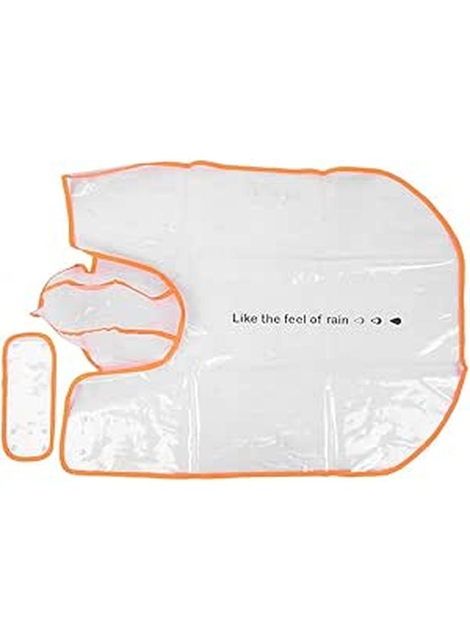 Transparent Orange Edge Waterproof Pet Raincoat With Hood Easy Buckle Design For Dogs Cats 3XL - Image 1