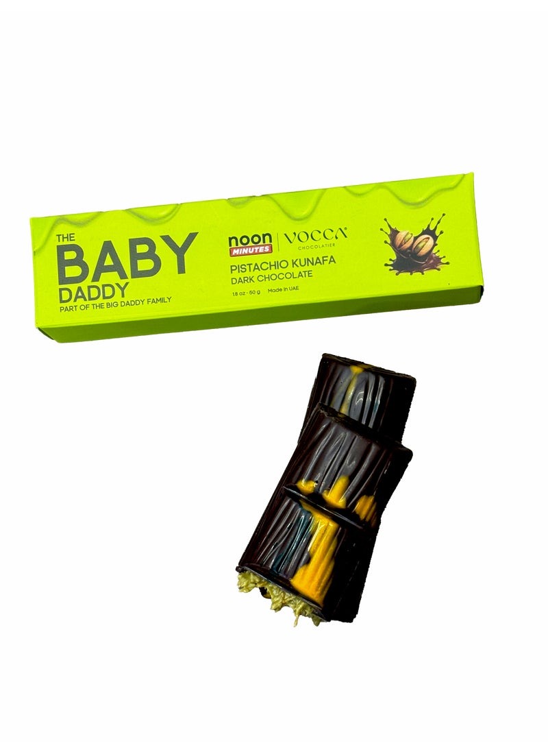 The Big Daddy Baby Daddy Pistachio Kunafa In Dark Chocolate Bar - Image 2