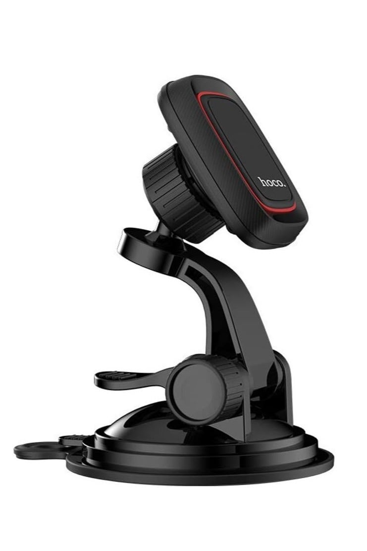 Hoco CA28 - Happy journey Series Suction Cup Magnetic Car Holder , Compatible With iPhone Samsung Xiaomi Oppo Huawei - Black - Image 1