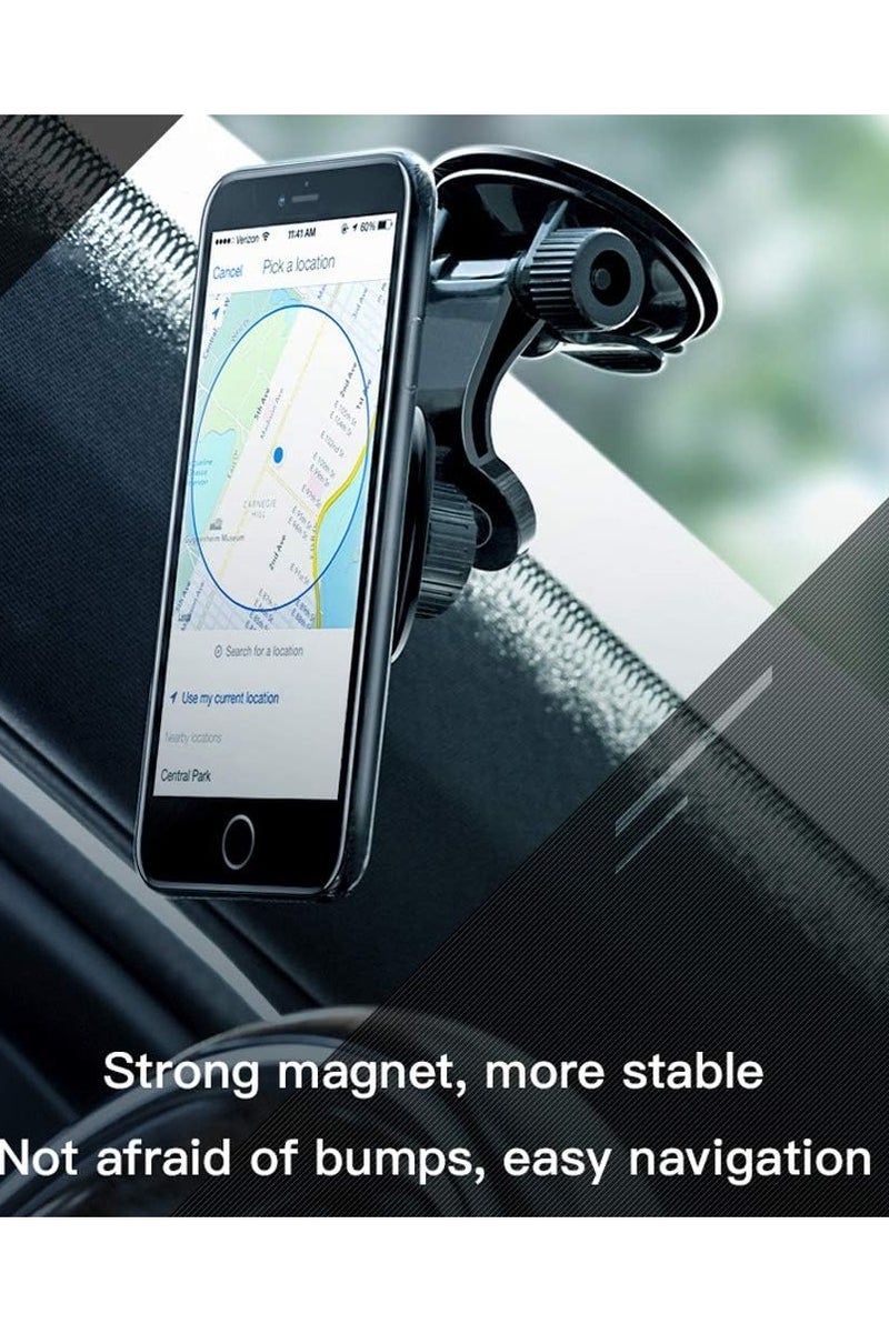 Hoco CA28 - Happy journey Series Suction Cup Magnetic Car Holder , Compatible With iPhone Samsung Xiaomi Oppo Huawei - Black - Image 3