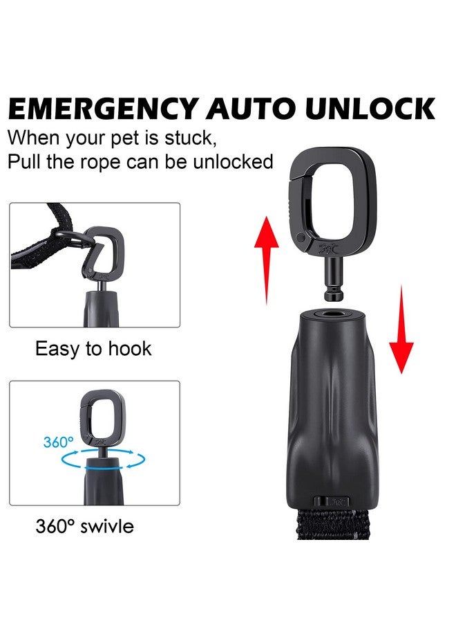 SLGOL SLGOL Emergency Auto Unlock Dog Leash Heavy Duty, with Car Seatbelt, 4-5FT Heavy Duty Elastic Bungee, Shock Absorbing with Comfortable Padded Handle and Traffic Handle Suitable for Training (Black)  - Image 2