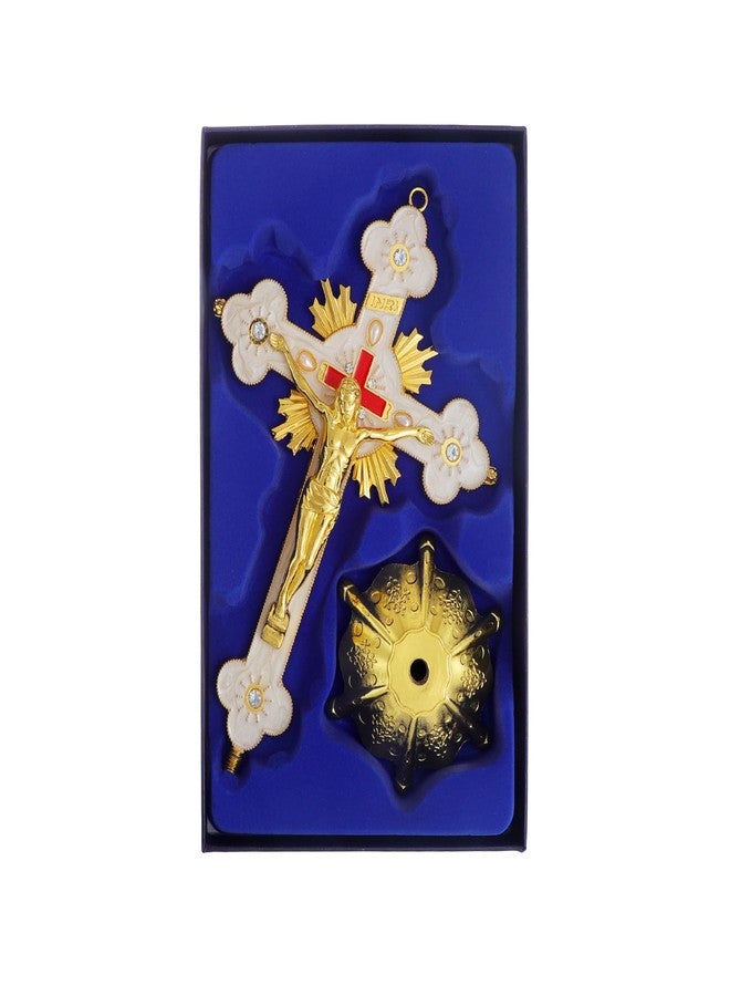 KOMI Catholic Metal Jesus Crucifix Detachable 8 Inch Standing Cross for Home Tabletop Office Church Christian Altar Decor - Image 2