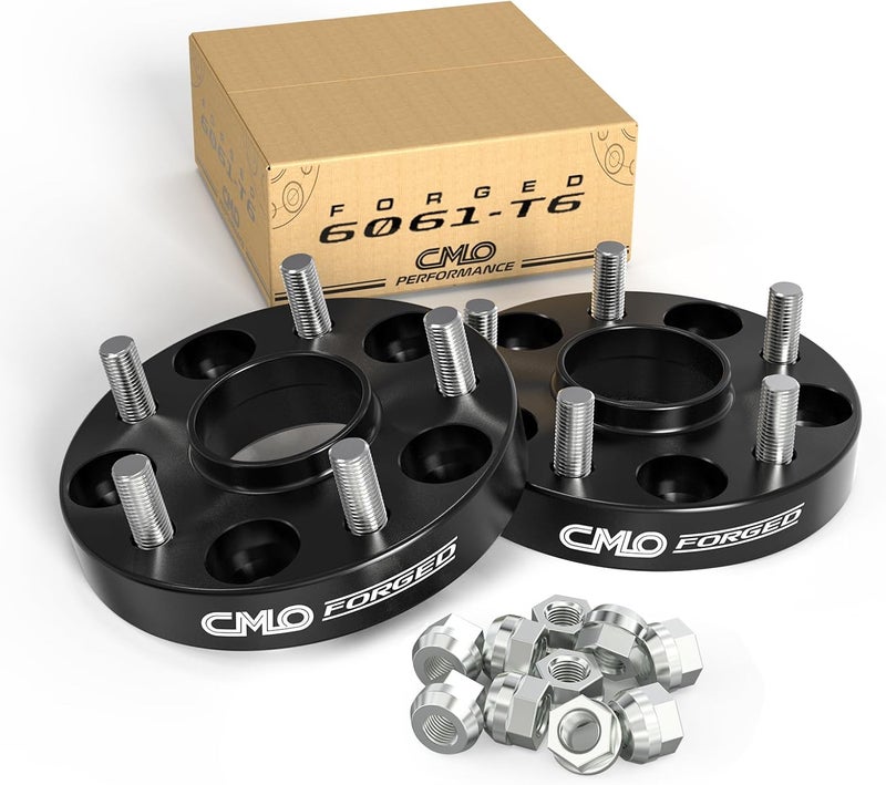 Customadeonly 2 Pieces 1" (25mm) Black Hub Centric Wheel Spacers Adapters 5x105 - Image 1