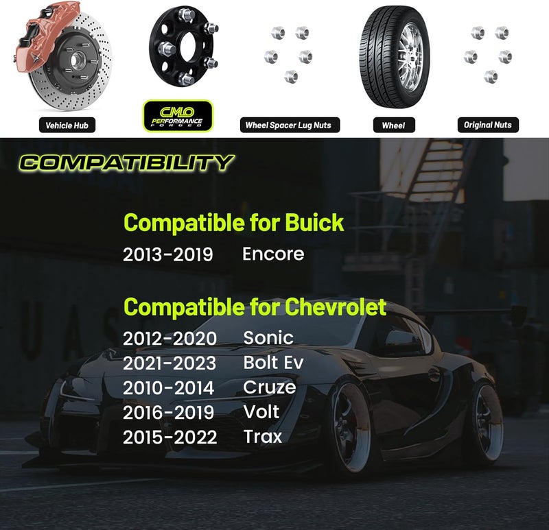 Customadeonly 2 Pieces 1" (25mm) Black Hub Centric Wheel Spacers Adapters 5x105 - Image 3