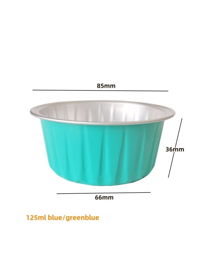 125ml Multi-color Aluminum Foil Baking Cups Heat-resistant Cake Cups Barbecue-ready Tin Foil-Specifications - Image 1