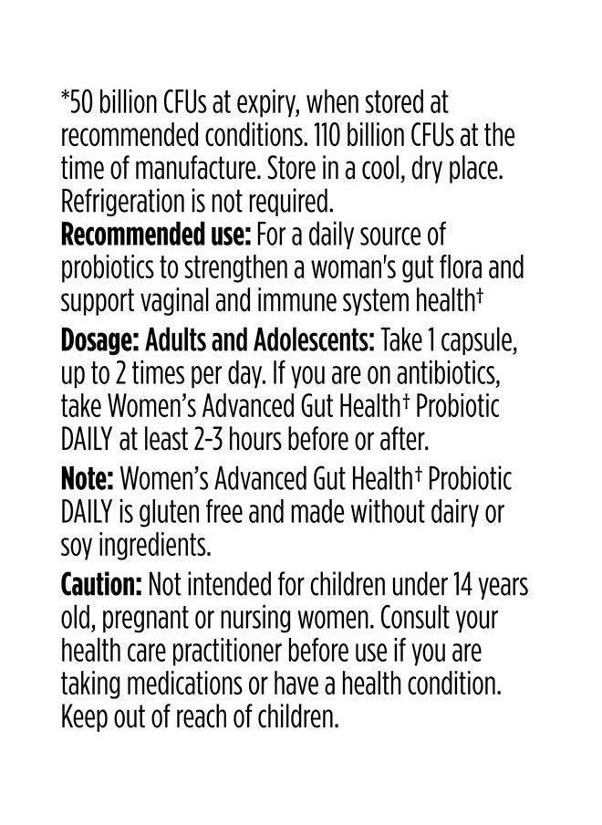 Genuine Health Daily Probiotics for Women, 50 Billion CFU, 15 Diverse Strains, Non GMO, Dairy Free, Gluten Free, Soy Free, Vegan Delayed-Release Capsules, for Advanced Gut Health, 30 Count  - Image 4