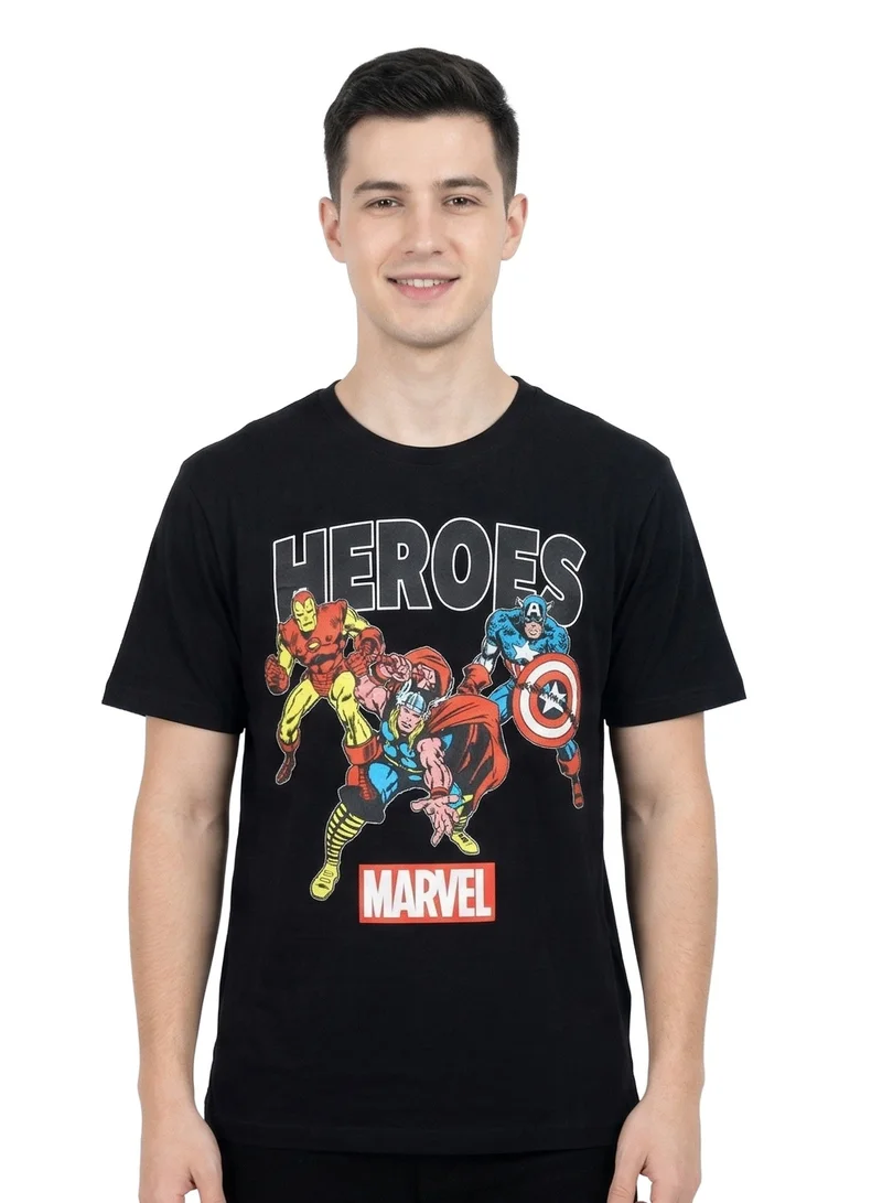 MARVEL  Marvel Avengers Men’s Graphic Printed T-Shirt (Pack of 2) for Men | Best Price UAE