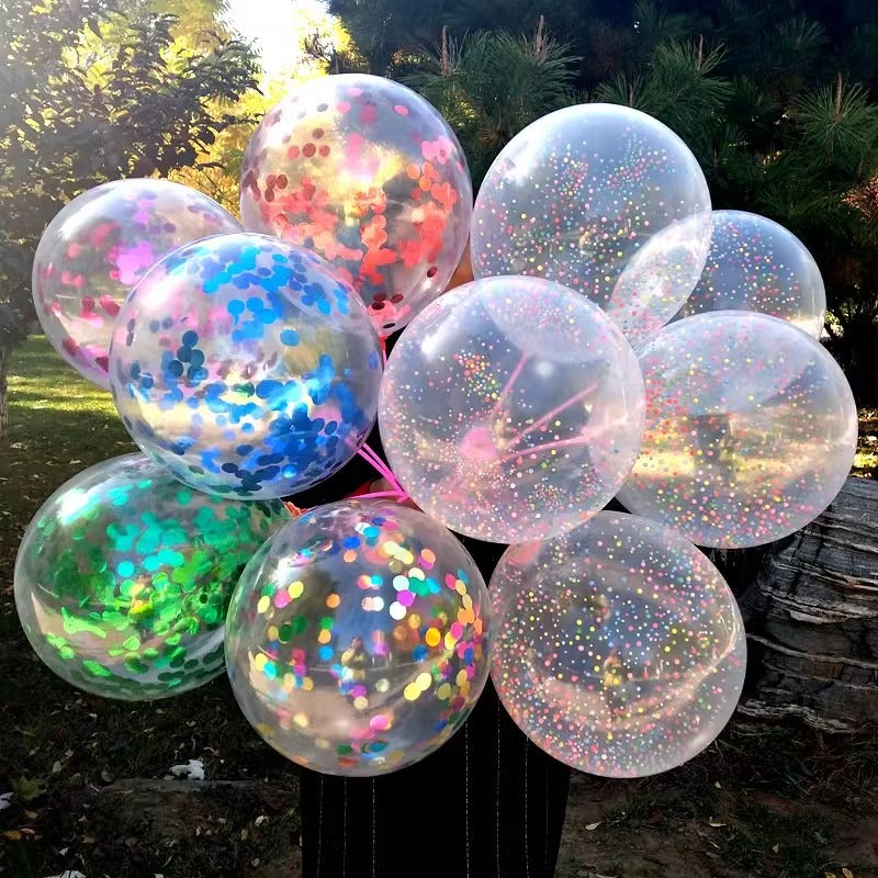 Magic Bubble Sequin Balloon Children'S Kindergarten Micro Business Line Drainage Powder Suction Push Sweep Code Activity Small Gift - Image 1