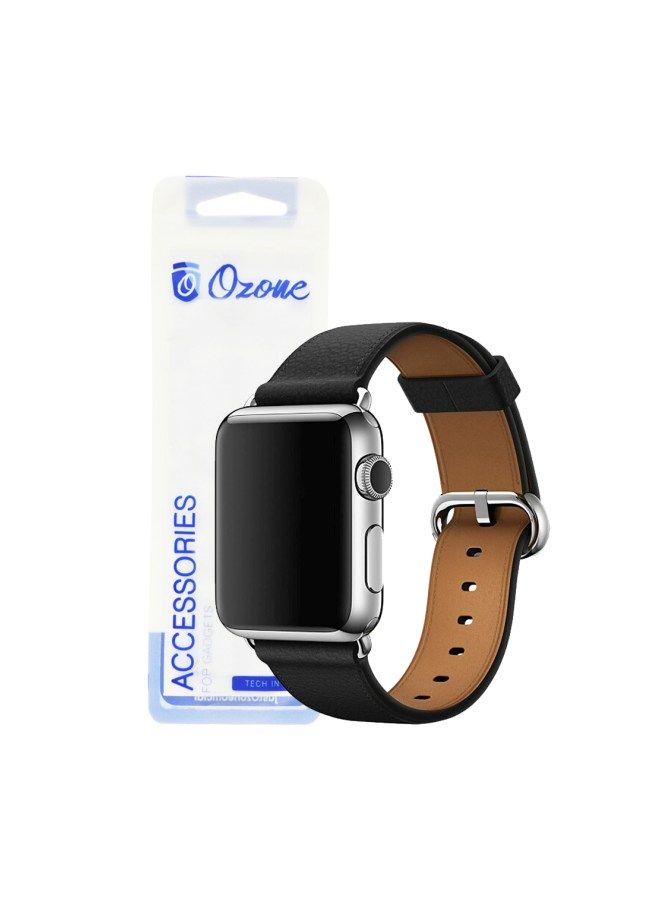 NIBEMINENT Replacement Watch Strap For Apple Series 3/2/1 42mm/44mm Black - Image 2