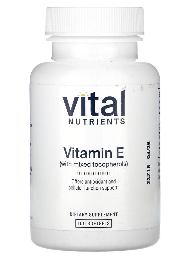 Vitamin E With Mixed Tocopherols 100 Softgels