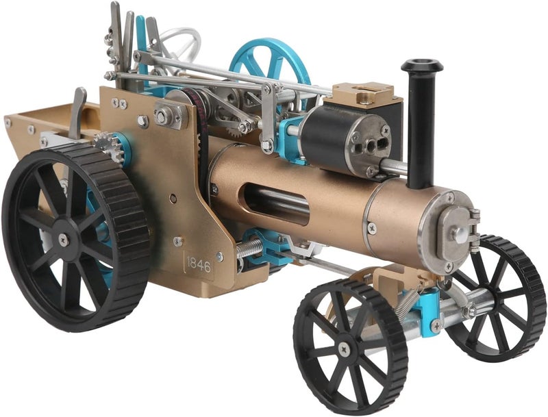 klarako Steam Engine Car Assembly Kit, DIY Metal Machinery Industrial Model Toy, DM34 Metal Engine Car Model, Mini Steam Engine Car Generator Model, Gift for Kids - Image 1