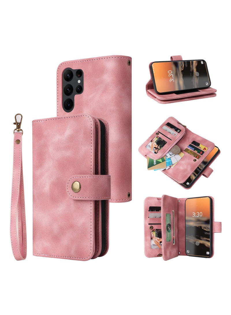 Suteni Flip Cover Card Slots Leather Phone Case for Samsung - Image 3