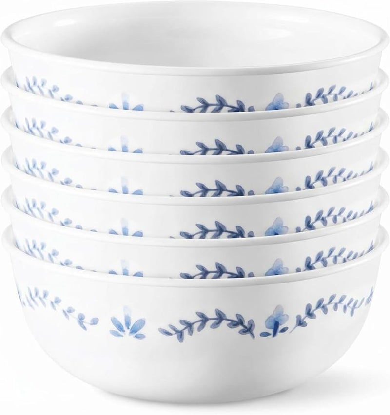 كوريل 1 Corelle أوعية الحساء والحبوب المقاومة للتشقق، 6 قطع، Portofino - Image 1