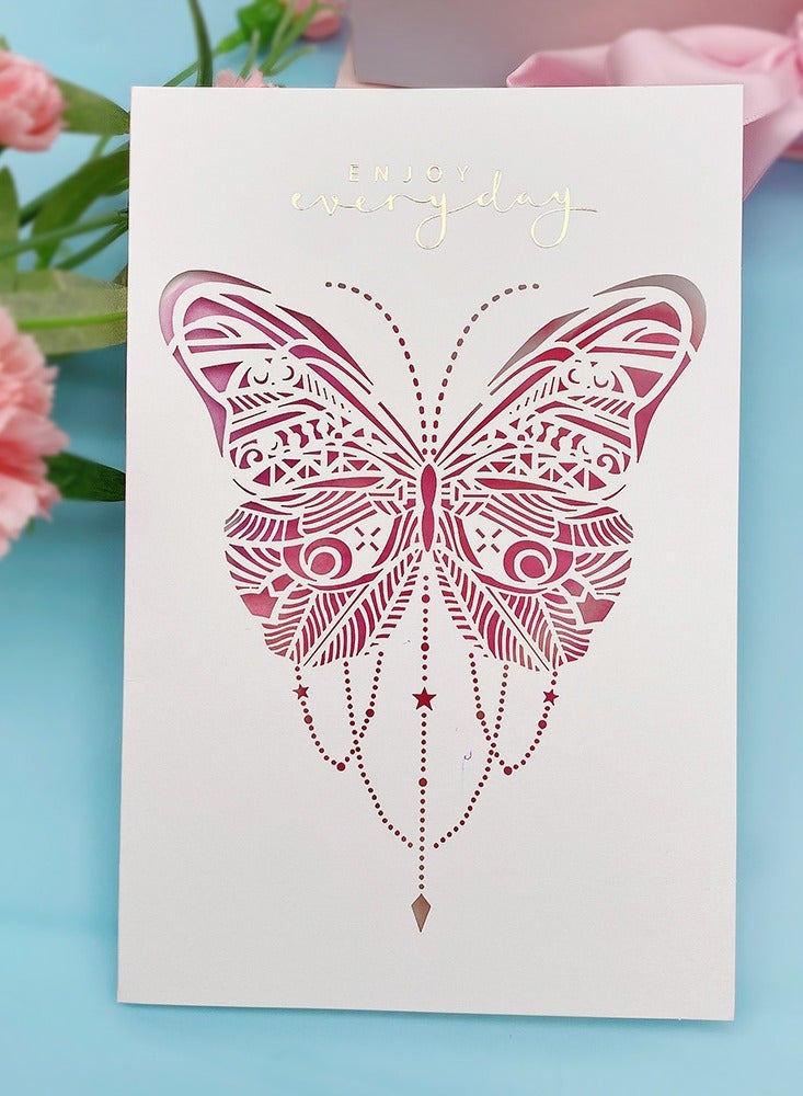 5-Piece 3D Pop Up Greeting Cards, Anniversary  Birthday Gift Card Holiday Greeting Cards with Envelope Decoration Cards for Her Mum Wife and Lovers，Gift Card，Birthday Card，Greeting Card - Image 4