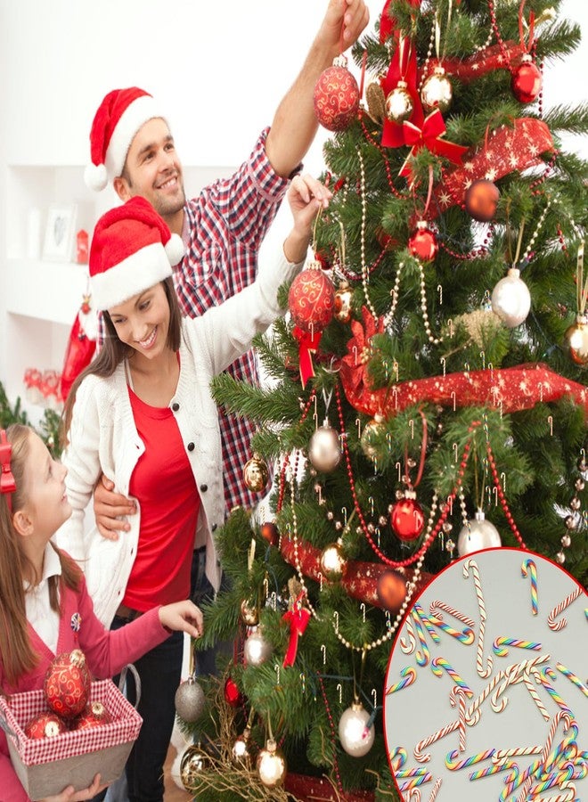 CANIPHA 60Pcs Christmas Candy Canes, Mini Canes Fake Candy Decorations, No Hole Hanging Candy Cane Beads Candy for Christmas DIY Craft, Tiny Polymer Clay Candy Cane Ornaments Christmas Tree Hanging Decoration - Image 5