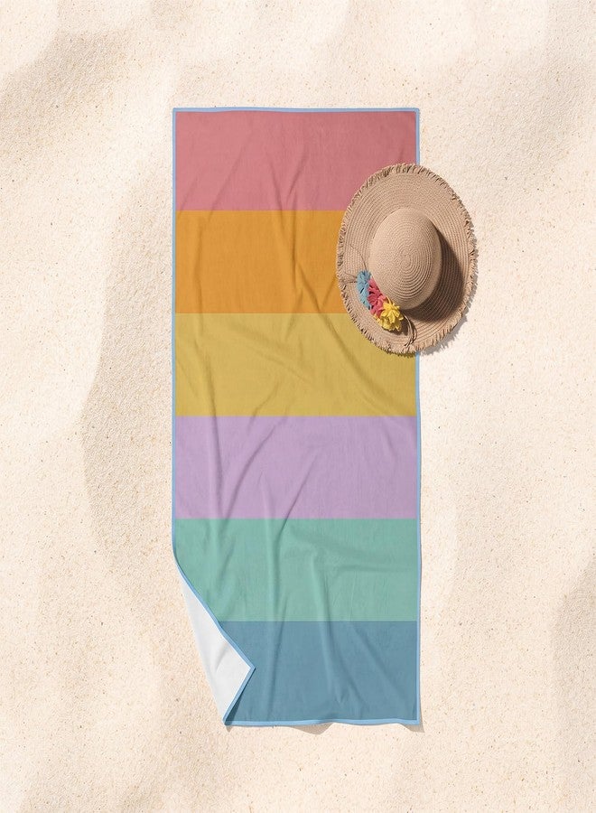 Yahenda 2 Packs Pastel Beach Towel for Women Quick Dry Beach Swimming Bath Pool Towel for Adult Travel Shower Swimming Camping, 35 x 60 Inch - Image 5