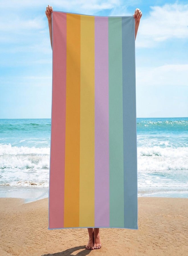 Yahenda 2 Packs Pastel Beach Towel for Women Quick Dry Beach Swimming Bath Pool Towel for Adult Travel Shower Swimming Camping, 35 x 60 Inch - Image 3