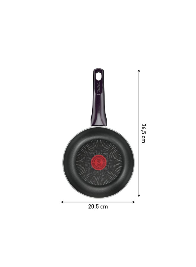 تيفال TEFAL مقلاة | G6 Resist Intense 20 سم مقلاة غير لاصقة مع Thermo Spot | خمري | ضمان لمدة سنتين | D5220283 أسود/ أحمر - Image 4