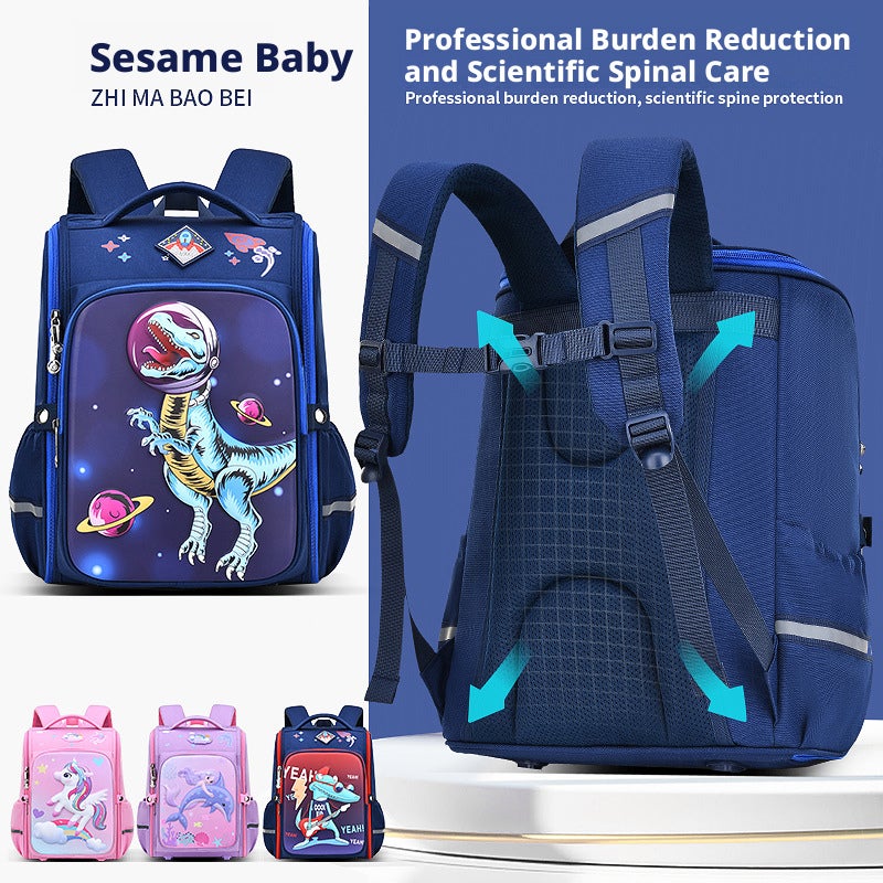 Kids Cartoon School Backpack, Lightweight Waterproof EVA, for 1-3 Grade - Image 2