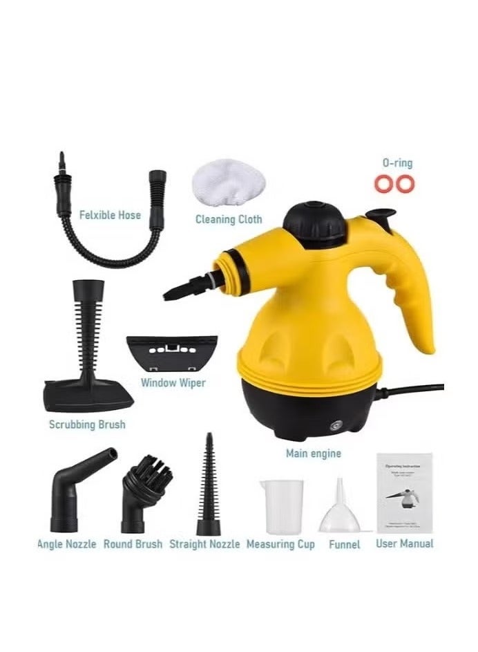 MUDISO 1000W Portable Handheld Steam Cleaner – High-Temperature Multi-Surface Steamer with 9 Versatile Attachments for Deep Cleaning – Ideal for Kitchen, Bathroom, Upholstery, Windows, Car Interior & Home Sanitization – Chemical-Free Cleaning Solution - Image 2