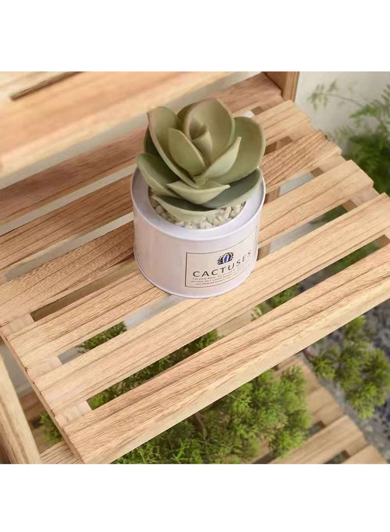 Wooden Flower Stand Foldable Plant Stand Solid Wood Ladder Design Flower Container Vase Pot Display Stand Wood Rack Plant Shelf Rack Flower Rack Book Shelf  - Image 4