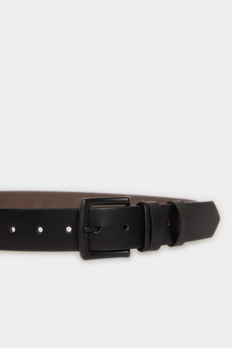 Defacto  Man Rectangle Clasp Faux Leather Jean Belt for Men | Best Price UAE
