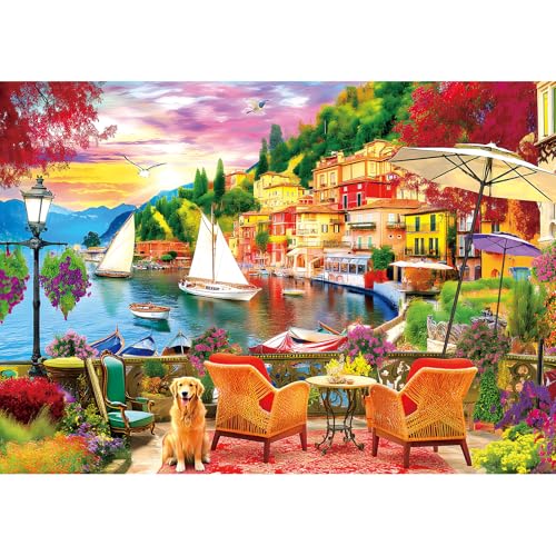 MINIWAN Lakeside Beauty 300 Piece Puzzle for Adults Fun Puzzles for Adults 300 Pieces with HD Print Poster 11 X 17 Dust Free for Gifts Halloween Christmas Family Games Lovers - Image 1
