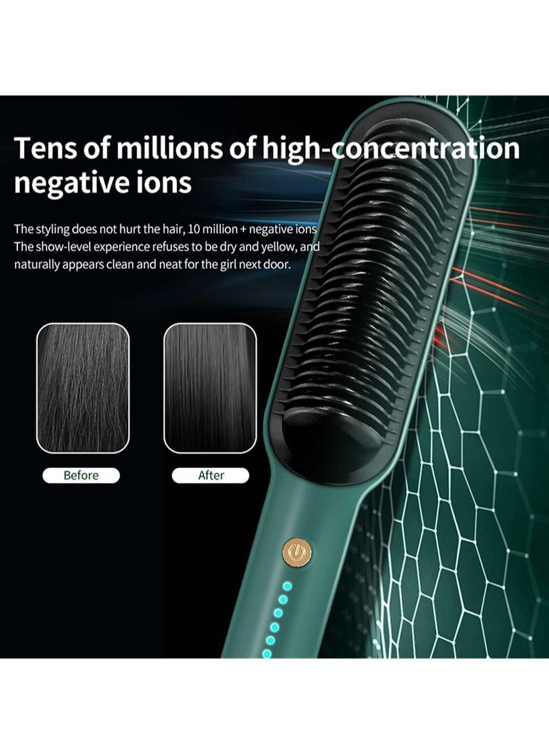 ELTRAZONE Professional Electric Hair Straightener Brush Heated Comb Straightening Combs Men Beard Hair Straight and Curly Styling Tools - Image 3