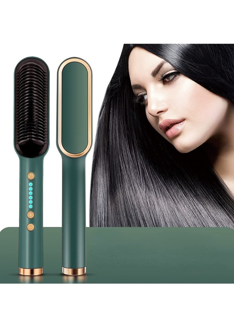 ELTRAZONE Professional Electric Hair Straightener Brush Heated Comb Straightening Combs Men Beard Hair Straight and Curly Styling Tools - Image 2