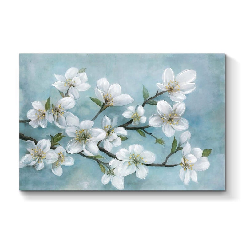 TAR TAR STUDIO Abstract Flower Canvas Wall Art Cherry Blossom Artwork Painting Print on Wrapped Canvas for Office 36W x 24H Multiple Sizes