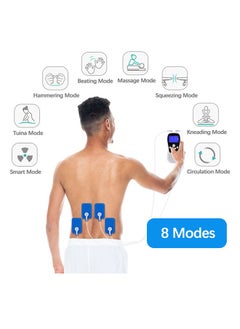 MAANGE Massage Muscle Stimulators, Dual Channel Electronic Pulse Massager, Therapy Machine with 4 Pcs Electrode Pads (White)  - Image 3