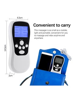 MAANGE Massage Muscle Stimulators, Dual Channel Electronic Pulse Massager, Therapy Machine with 4 Pcs Electrode Pads (White)  - Image 2