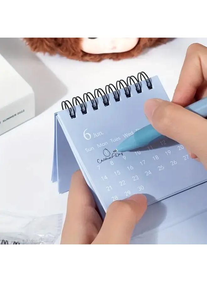 Purple Mini Desk Calendar 2026 Minimalist Morandi Style Office Desk Decor - Image 5